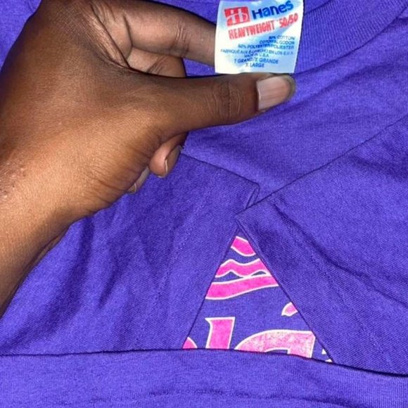 Vintage 90s Single Stitch Colgate Womens Games Track Runner Tshirt XL - Picture 4 of 4